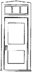 Grandt Line 3617 O Office Door w/Transom 36" Wide 