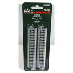 Kato 20-020 N Straight Roadbed Track Section Unitrack 4-7/8" Pkg 4