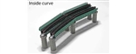 Kato 20-823 N Single-Track Curved Deck-Girder Bridge 4-Pack Code 80 Track Unitrack 17-5/8" Radius 60 Degrees