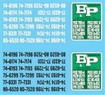 Lonestar 12030 HO Vehicle Decal Set B&P Motor Express