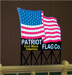 Micro Structures 9481 Animated Neon Billboard Patriot Flag Co. Large