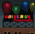 Micro Structures 9782 Animated Neon Billboard Noise "R" Us Fireworks Co. Medium