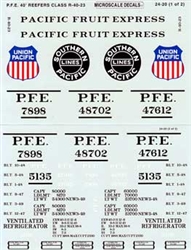 Microscale 2420 G Pacific Fruit Express PFE R-40-23 Class 40' Reefers Pkg 2