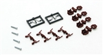 Micro Trains 001 22 301 True Scale Coupler Long Shank Pkg(4) (Brown)