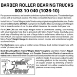 Micro Trains 003 10 040 Barber Roller Bearing Trucks Less Couplers (Black) 10 Pairs