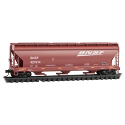 Micro Trains 094 00 762 N ACF 3-Bay Center Flow Covered Hopper with Elongated Hatches BNSF Railway #421914