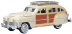 Oxford 87CB42003 HO 1942 Chrysler Town and Country Station Wagon Assembled Catalina Tan Brown