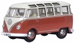 Oxford NVWS001 N 1951 Volkswagen T1 Samba Passenger Van Assembled Sealing Wax Red, Beige Gray