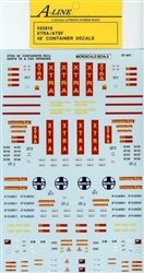 A Line 25810 HO Container Decals XTRA Leasing 48'