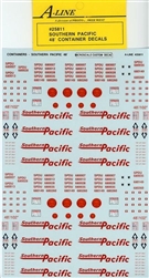 A Line 25811 HO Container Decals Southern Pacific 48'