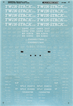 A Line 27711 HO Twin-Stack Car Decals Twin-Stack Car
