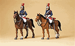 Preiser 10435 HO Police Mounted On Horseback Republican Guards
