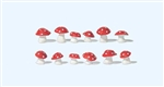 Preiser 45241 G Toadstool Mushrooms Red-White Caps Pkg 12