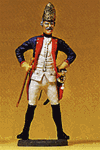 Preiser 54124 1-24 Prussian Army Circa 1756 38th Infantry 1-24 Scale Noncommissioned Officer of Fusiliers