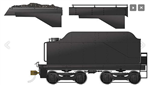 Rapido 602091 HO Class D10-Style Tender Painted Unlettered