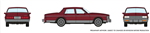 Rapido 800001 HO Chevy Caprice Sedan Red