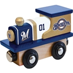 Train Enthusiast 418594 Sports Team Wooden Engine Milwaukee Brewers