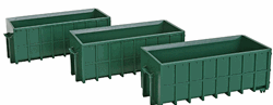 Walthers 4100 HO Large Dumpsters Green Pkg 3