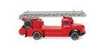 Wiking 96239 N Magirus Fire Aerial Ladder Truck Assembled Ulm Germany Fire Department