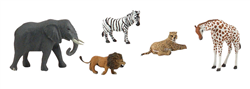 Woodland 4446 African Wildlife Figures Scene-A-Rama Pkg 5