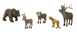 Woodland 4449 North American Wildlife Figures Scene-A-Rama Pkg 5