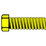 Woodland H862 00-90 1/4" Hex Head Machine Screw (5)