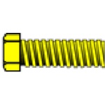 Woodland H866 0-80 1/4" Hex Head Machine Screw (5)