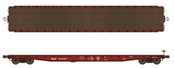 Wheels of Time 40130 HO Pullman-Standard 62' Plain-Deck Flatcar 3-Pack Milwaukee Road 1966 Renumbering Boxcar Red Small Logo