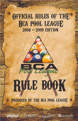 BCA POOL LEAGUE RULE BOOK - 2008-2009