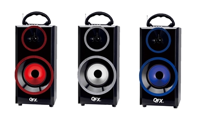 QFX BT-168 Rechargeable Speaker w/Bluetooth/FM/USB/SD In