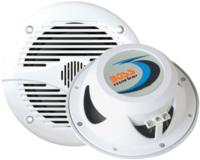 BOSS MR60W 200 WATTS 6-1/2" 2-WAY COAXIAL MARINE SPEAKERS - WHITE