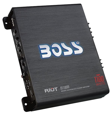 Boss R1100M 1100 Watts Monoblock Class A/B Riot Series Car Amplifier