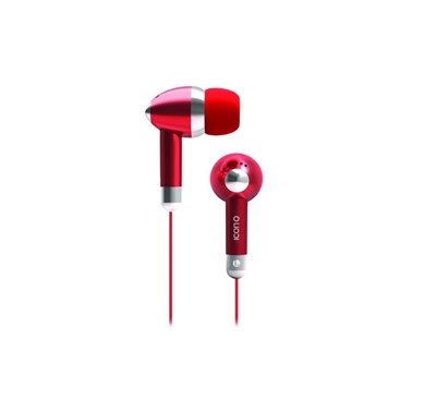 Icon Q QE1-KIC-RED Kicks Earbuds - RED