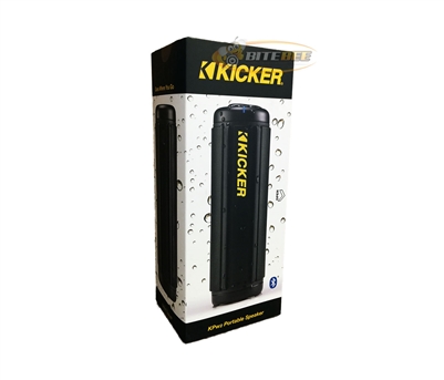 Kicker 42KPW2B Portable Wireless Speakers with AUX In - BLACK