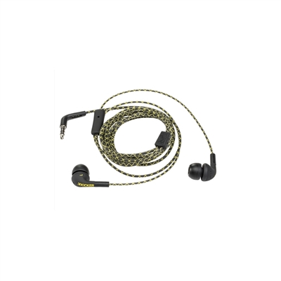 Kicker Flow 43EB73B Earbuds w/In-Line Mic/4 Silicon Tips/Angled Plug