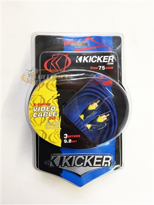 Kicker SV3 (05SV3) 3m/9.8Ft. True 75 Ohm S-Series Video Cable