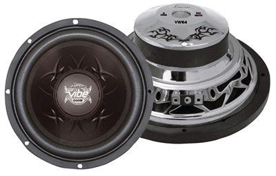 Lanzar VW64 6.5" 600 Watts Single 4-Ohm Vibe Series Car Subwoofer