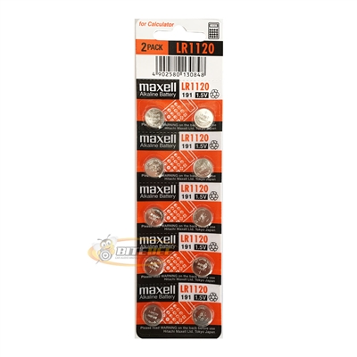 Maxell LR1120 1.5V Alkaline Battery - 10 Pcs. (Exp. Date: 12-2018)