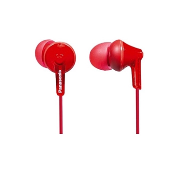 Panasonic RP-HJE125 Ergo Fit Stereo Earphones - RED