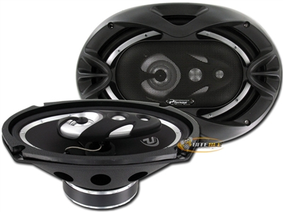 Performance Teknique ICBM-1069 6x9" 4-Way 700 Watts Coaxial Car Speakers