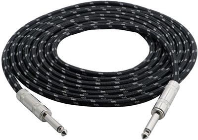 Pyle PCBL1F12 12Ft. 1/4" to 1/4" Guitar/Instrument/Amp Cable w/ Fabric Shielding