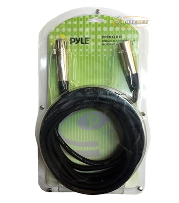 Pyle PPFMXLR15 15" Female XLR to Male XLR Microphone Cable