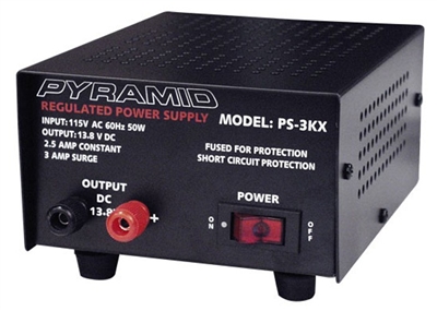 PYRAMID PS3KX 3AMP 12V HEAVY DUTY POWER SUPPLY