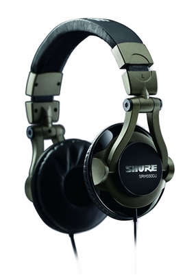 Shure SRH550DJ Professional Quality DJ Headphones (Smokey Grey)