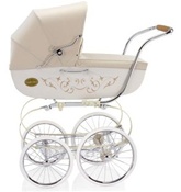 Inglesina Classica Pram and Frame with Diaper Bag in Vanilla