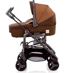 Inglesina 2011 Zippy Bassinet Pram in Cremino Brown for Zippy Stroller