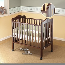 Orbelle Portable Crib Cherry