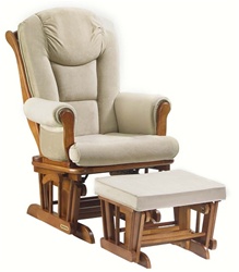 Shermag Chanderic  Six Position Glider Rocker and Ottoman 37779 in Chestnut