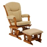 Shermag Chanderic Sleigh Glider Rocker Honey