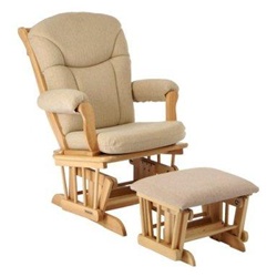 Shermag Chanderic Sleigh Glider Rocker Natural